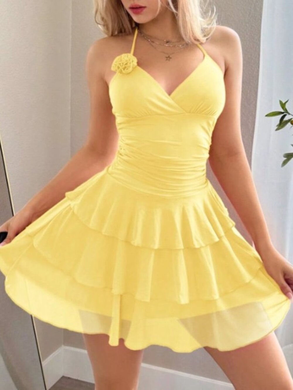 Yellow Ruffle Sundress
